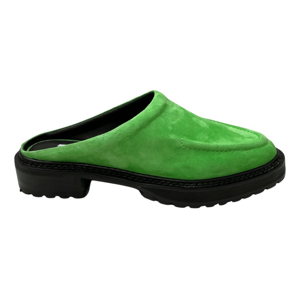 Suede Loafers in Apple Green - size 38